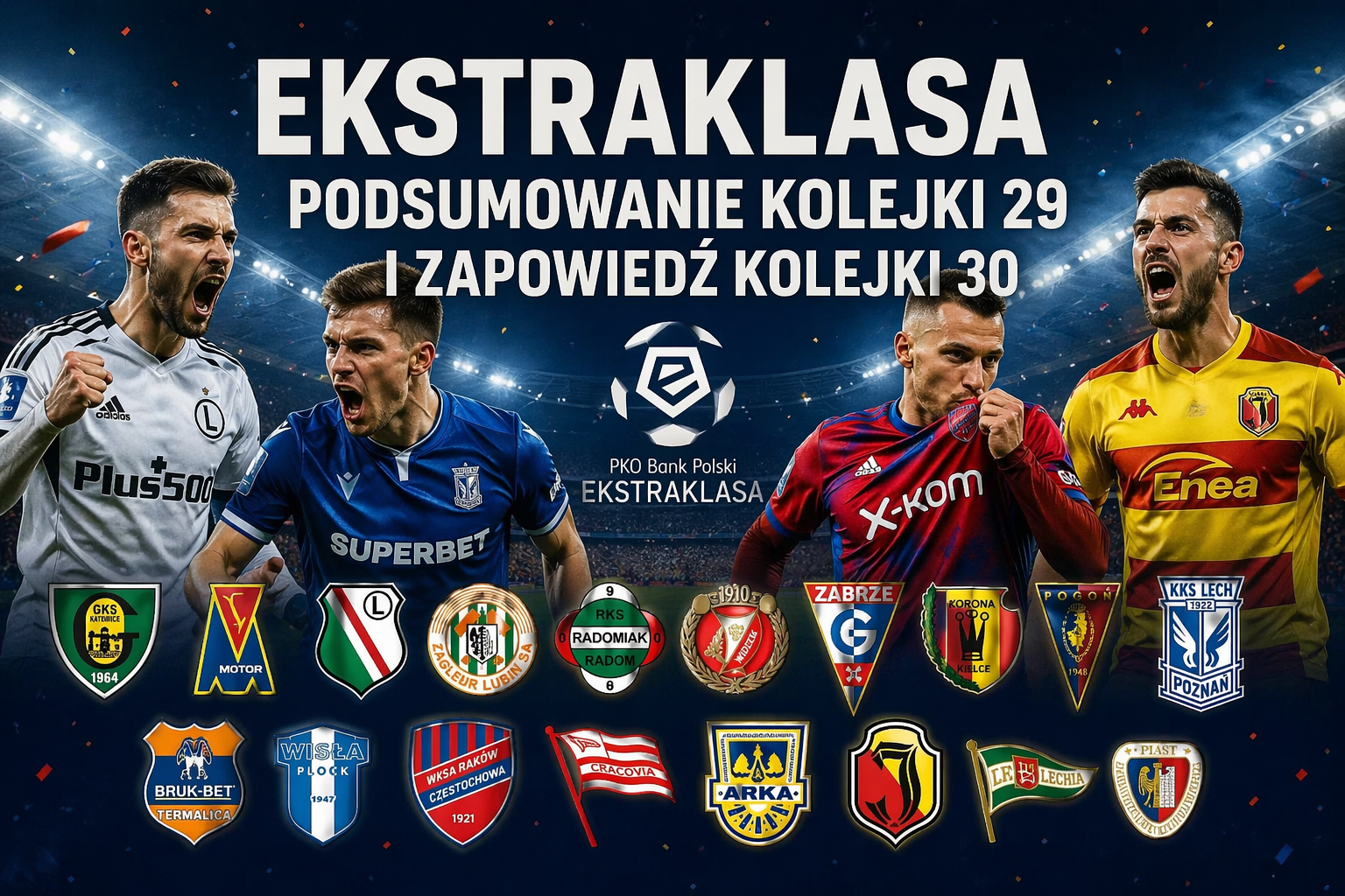 Ekstraklasa – podsumowanie kolejki 29 i zapowiedź 30