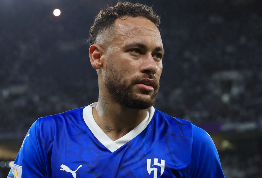 Neymar w niebieskiej koszulce